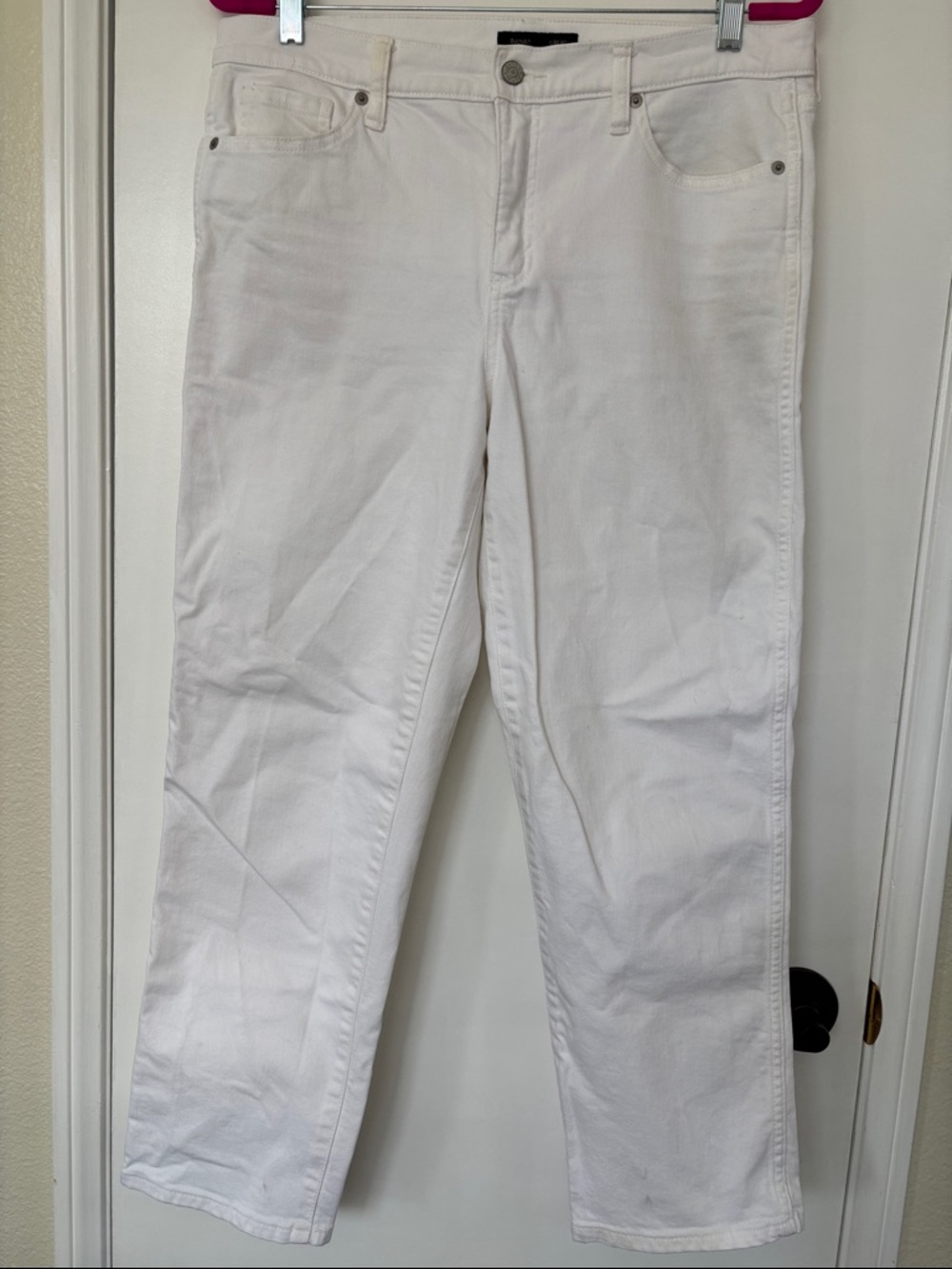 Banana Republic White Straight-Leg Jeans